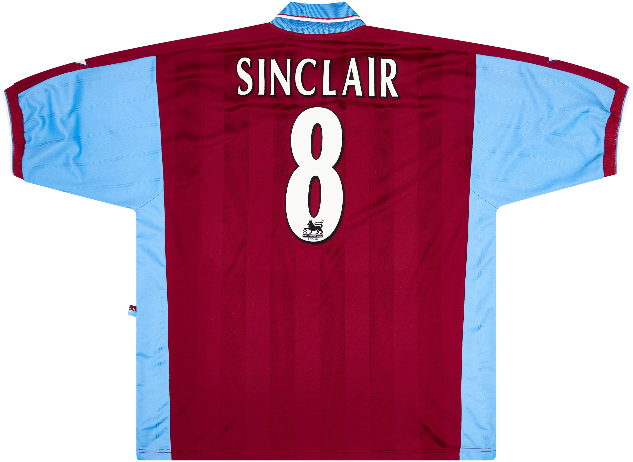 1997 98 West Ham Home Shirt Sinclair 8 Excellent 9 10 XXL