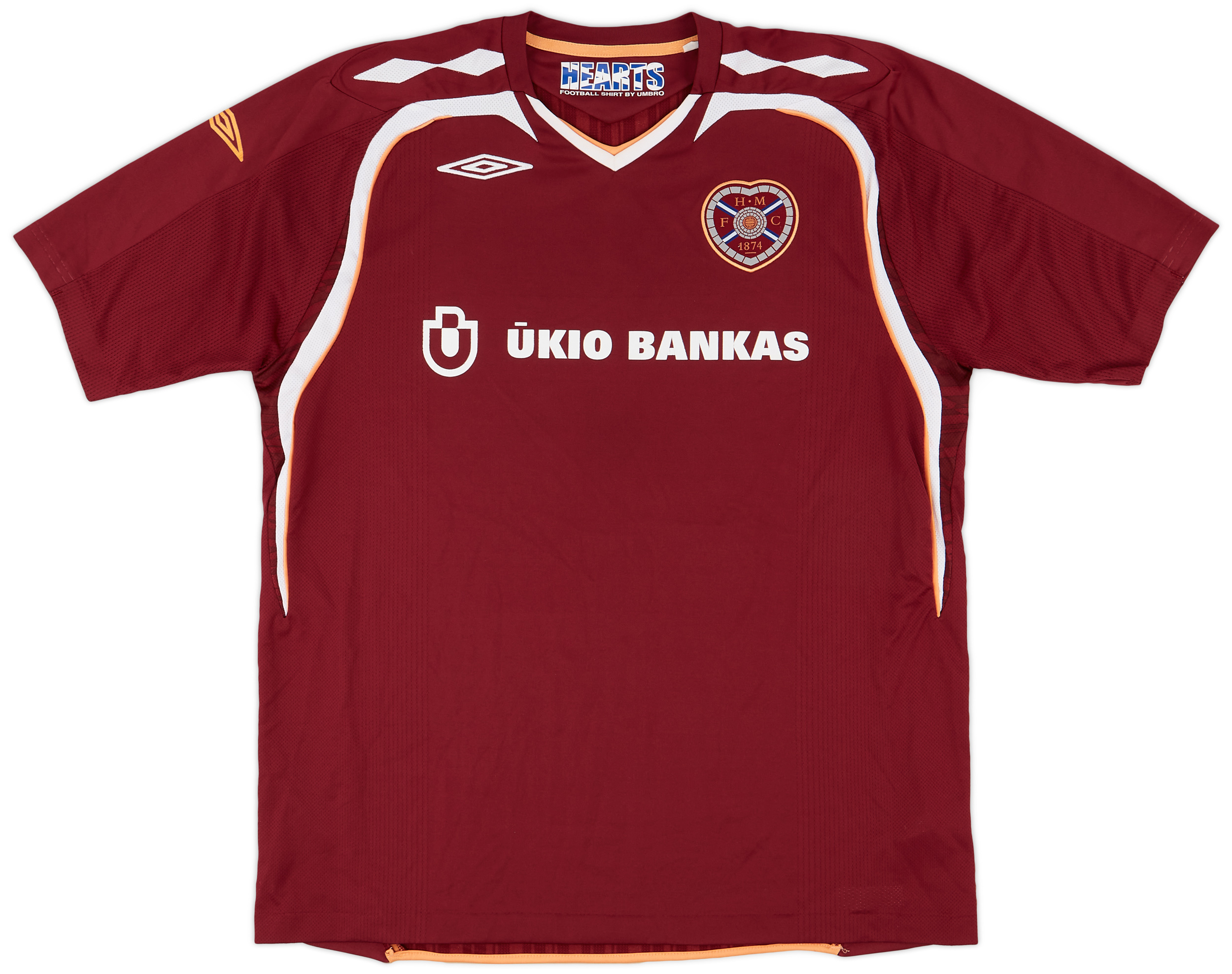 Heart Of Midlothian Away football shirt 2008 - 2009. Sponsored by Ukio ...