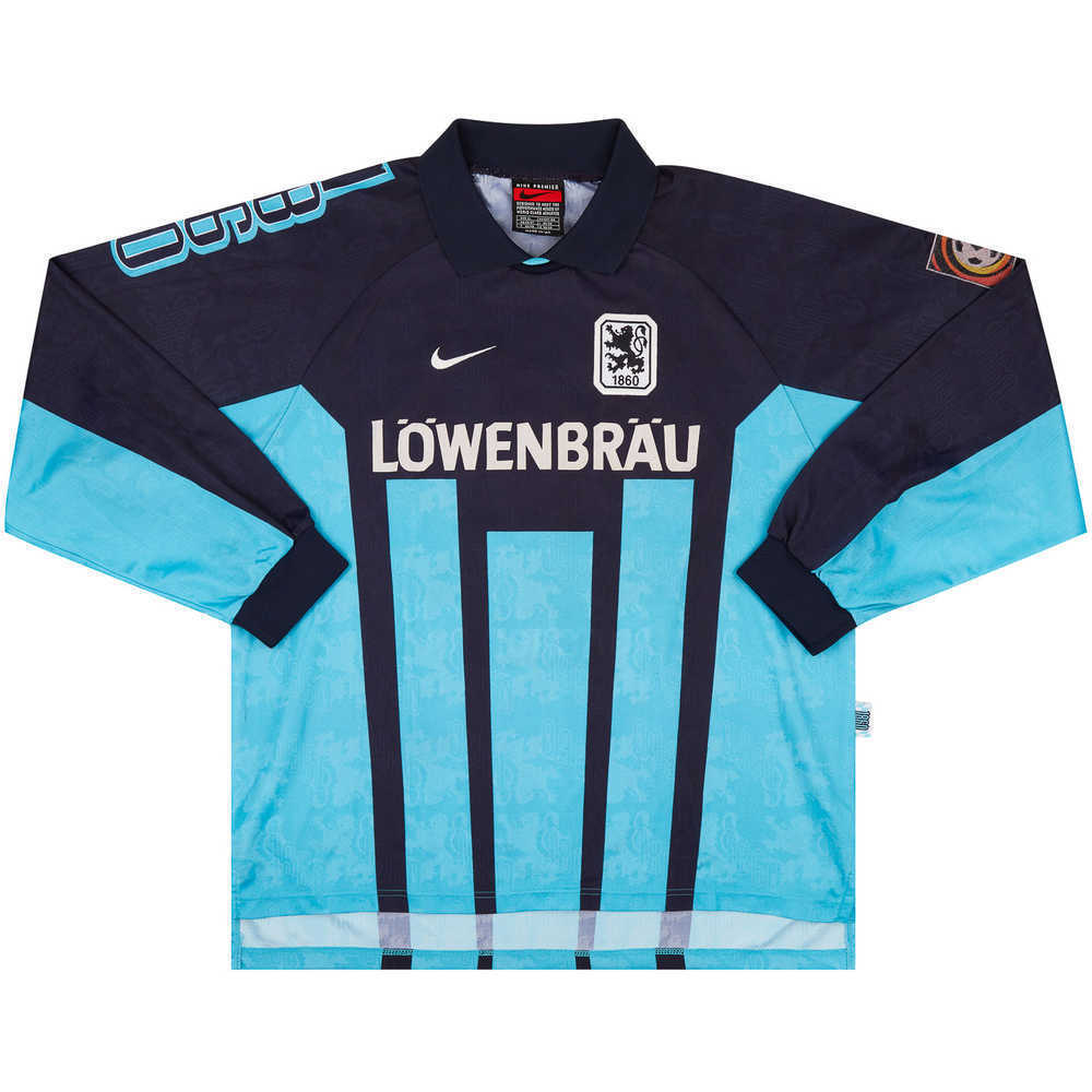 1996-97 1860 Munich Match Issue Away L/S Shirt Fröhlich #30