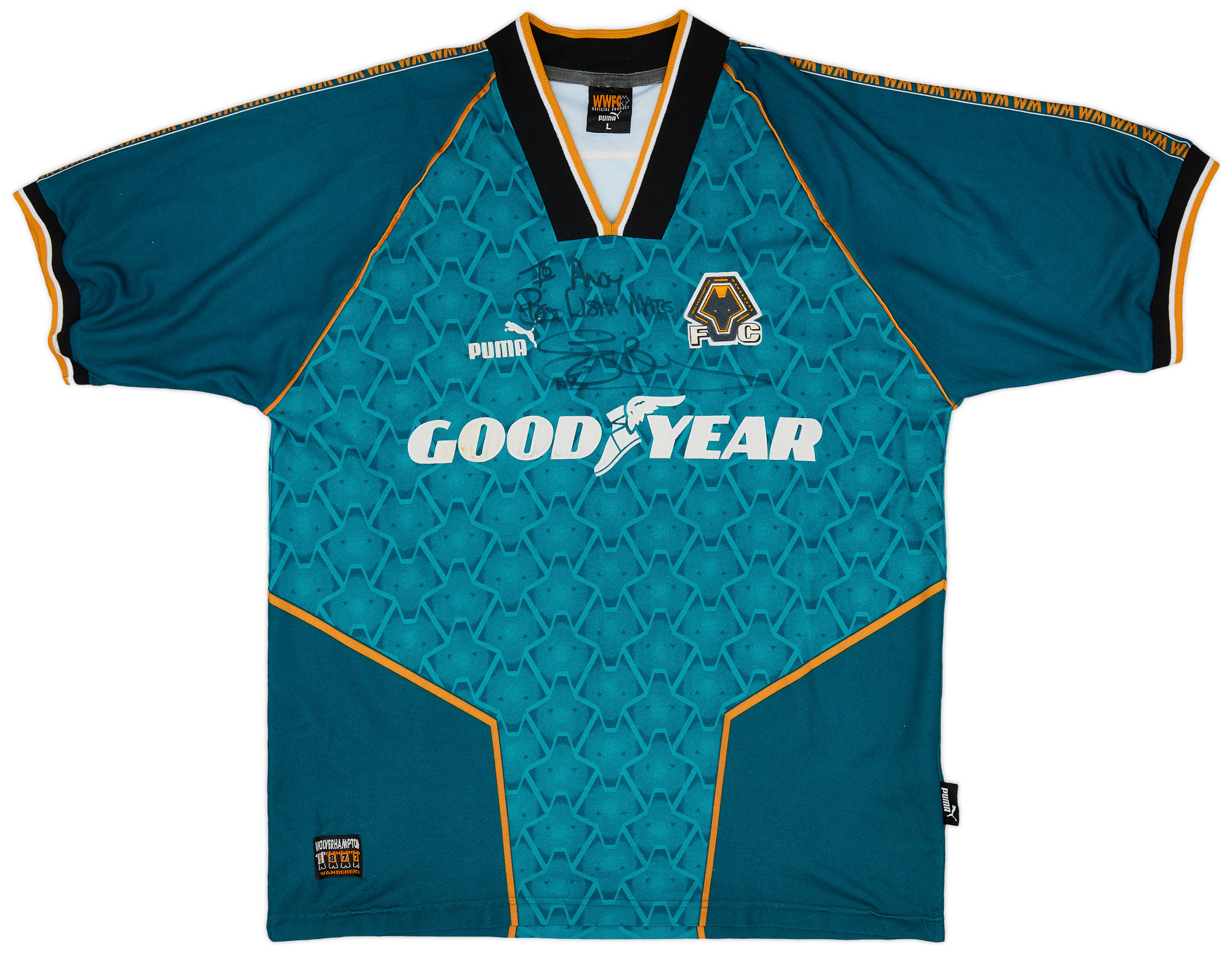 1996-97 Wolves Signed Away Shirt - 8/10 - ()