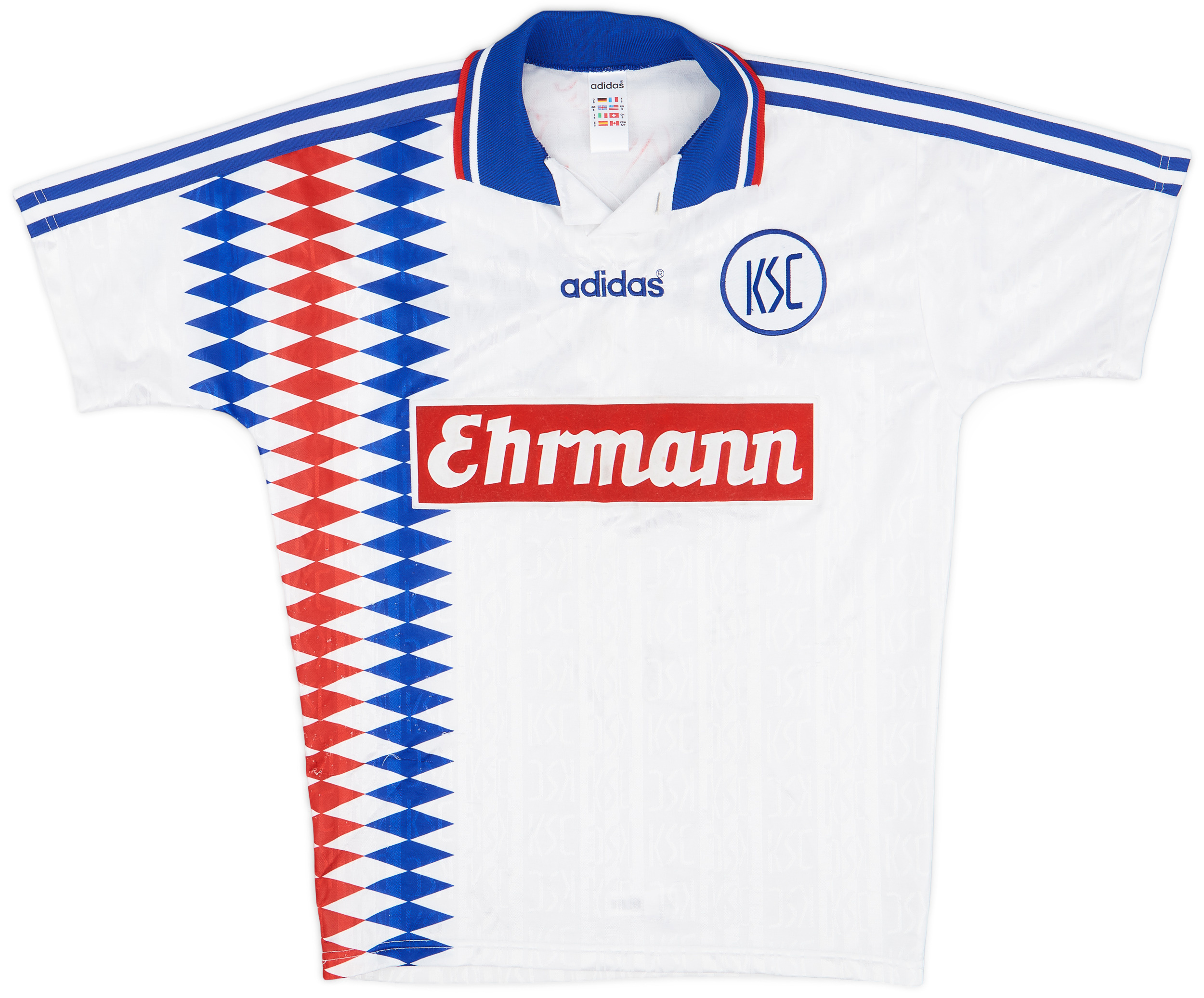 1995-96 Karlsruhe 'Signed' Home Shirt - 8/10 - ()