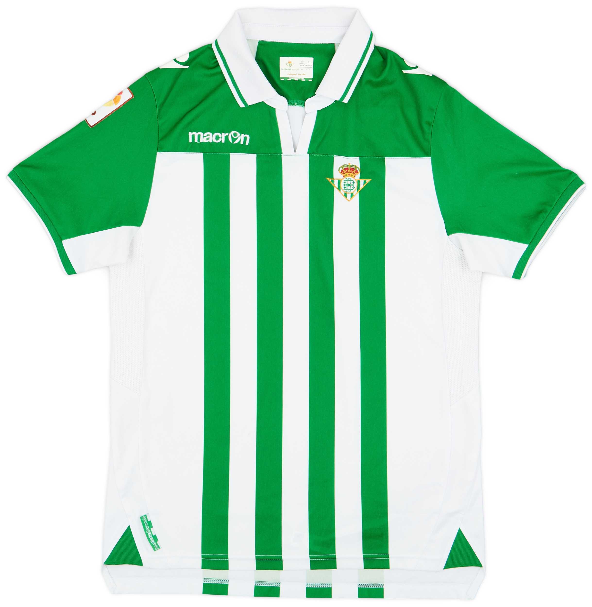 MACRON BRANDED REAL BETIS BALOMPIE OFFICIAL FOOTBALL SHIRT SIZE 3XS