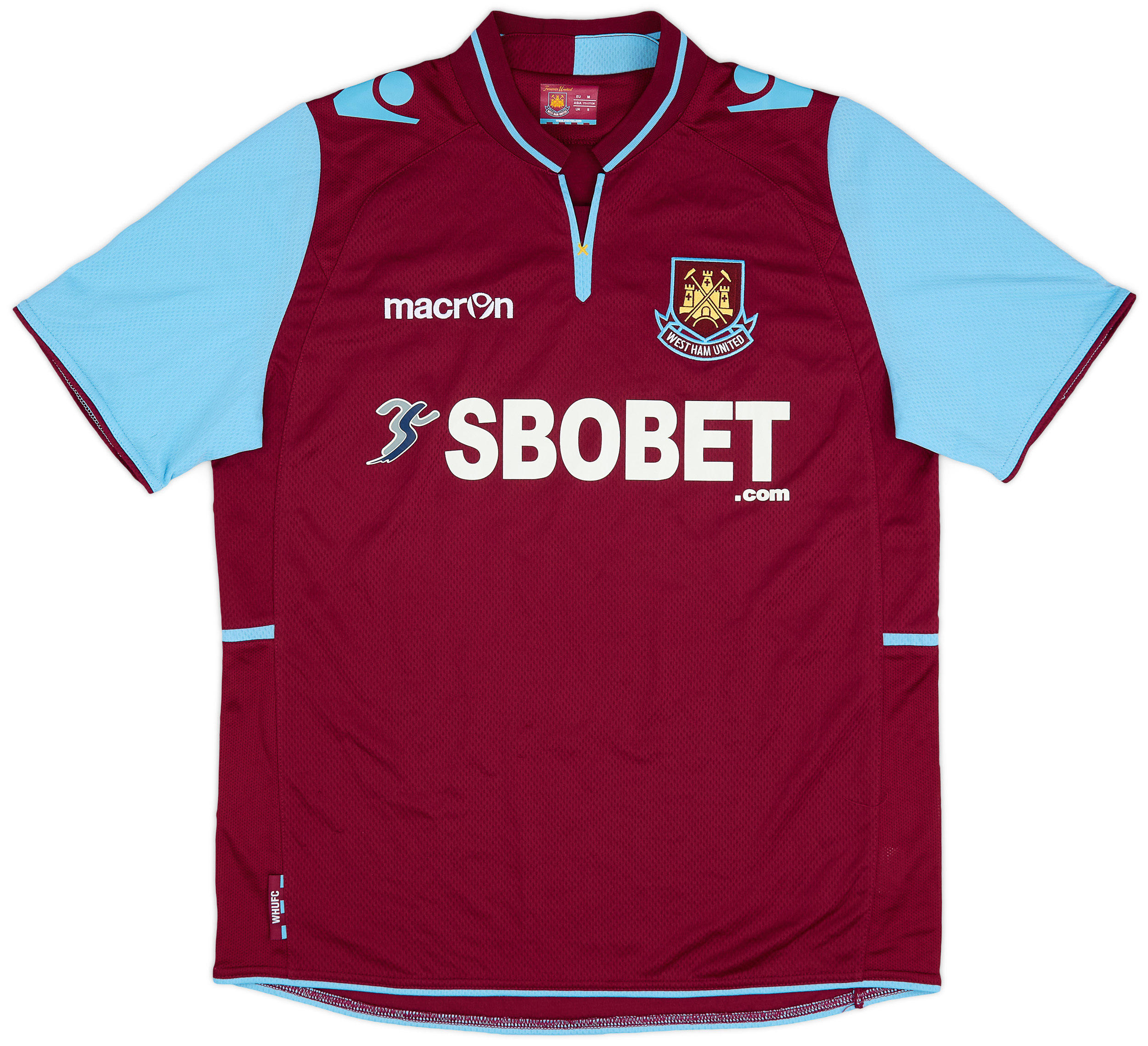 West Ham United Goalkeeper football shirt 2010 - 2011. Sponsored by SBOBET