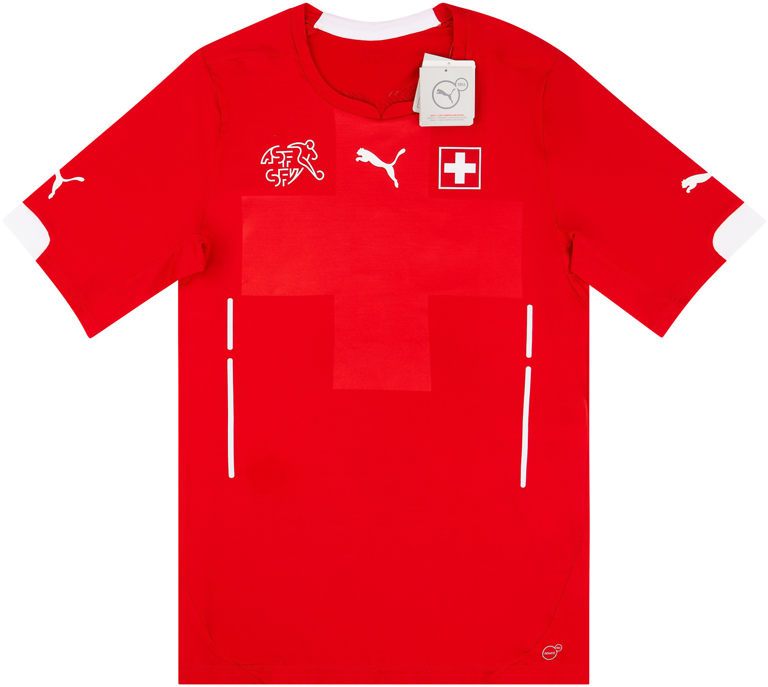 2014-15 Switzerland Player Issue Home Shirt (ACTV Fit) ()