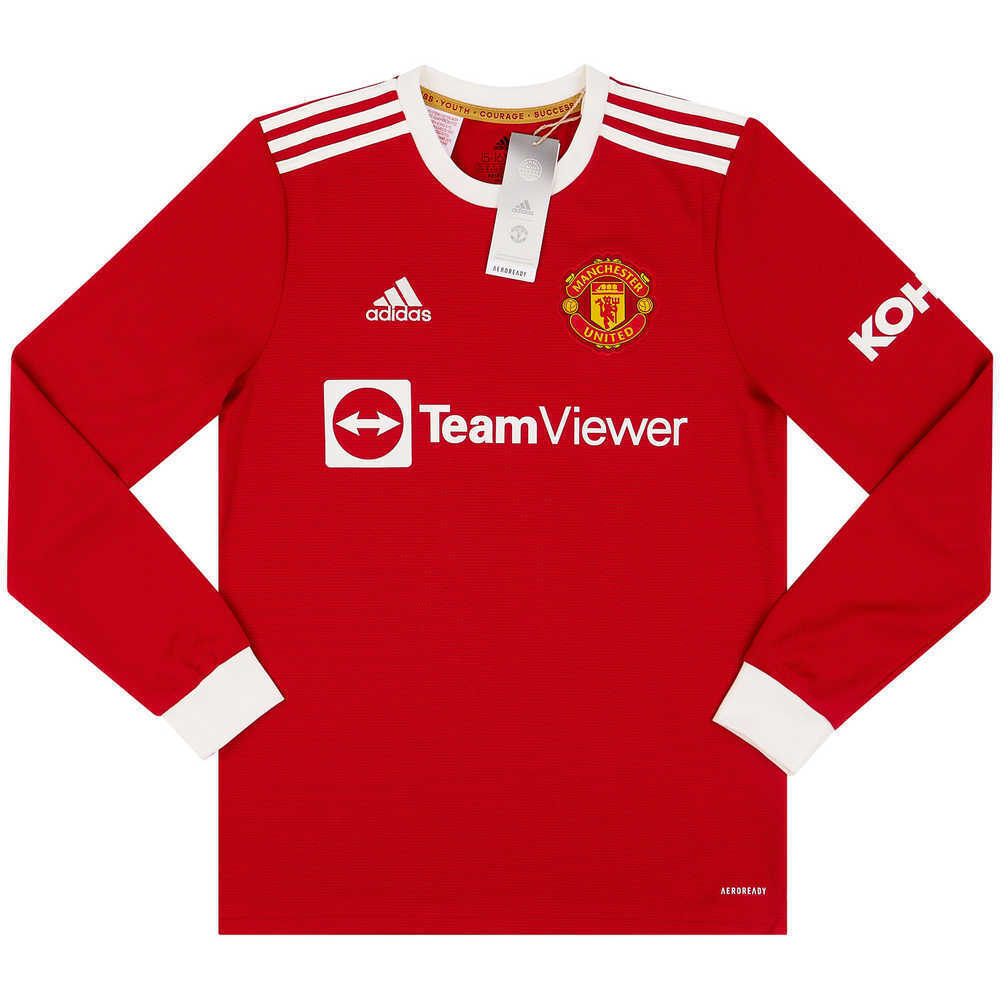 2021-22 Manchester United Home L/S Shirt *BNIB* KIDS