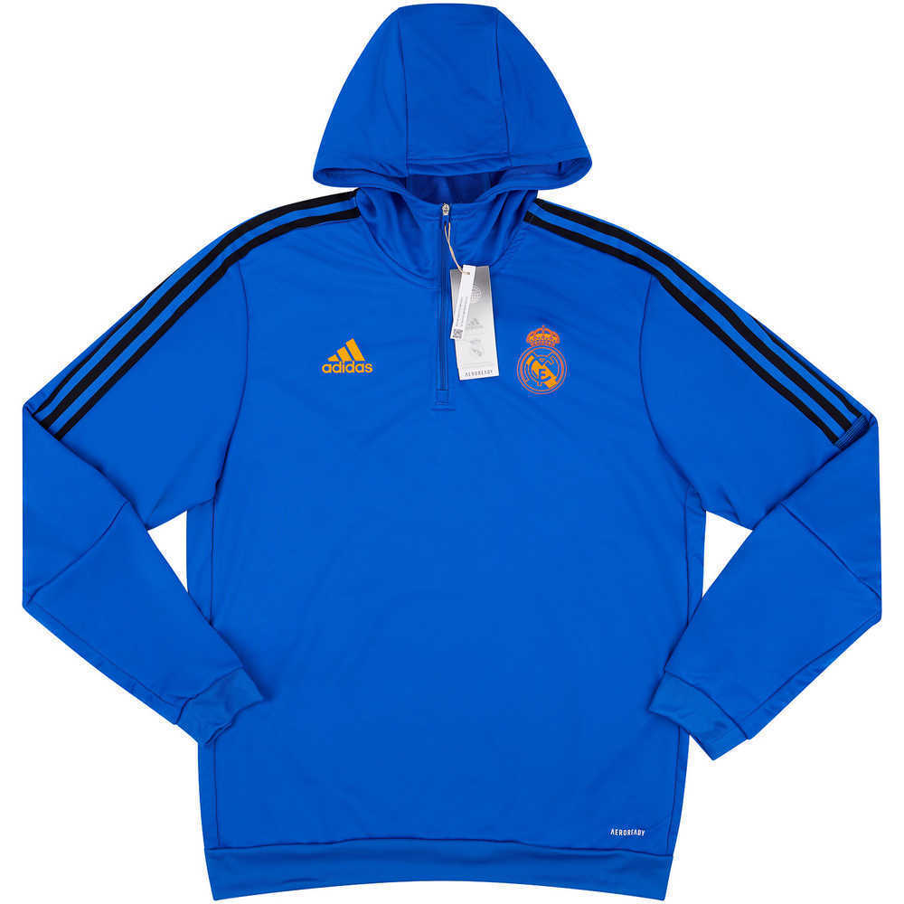 2021-22 Real Madrid Adidas 1/4 Zip Hooded Training Top *BNIB*