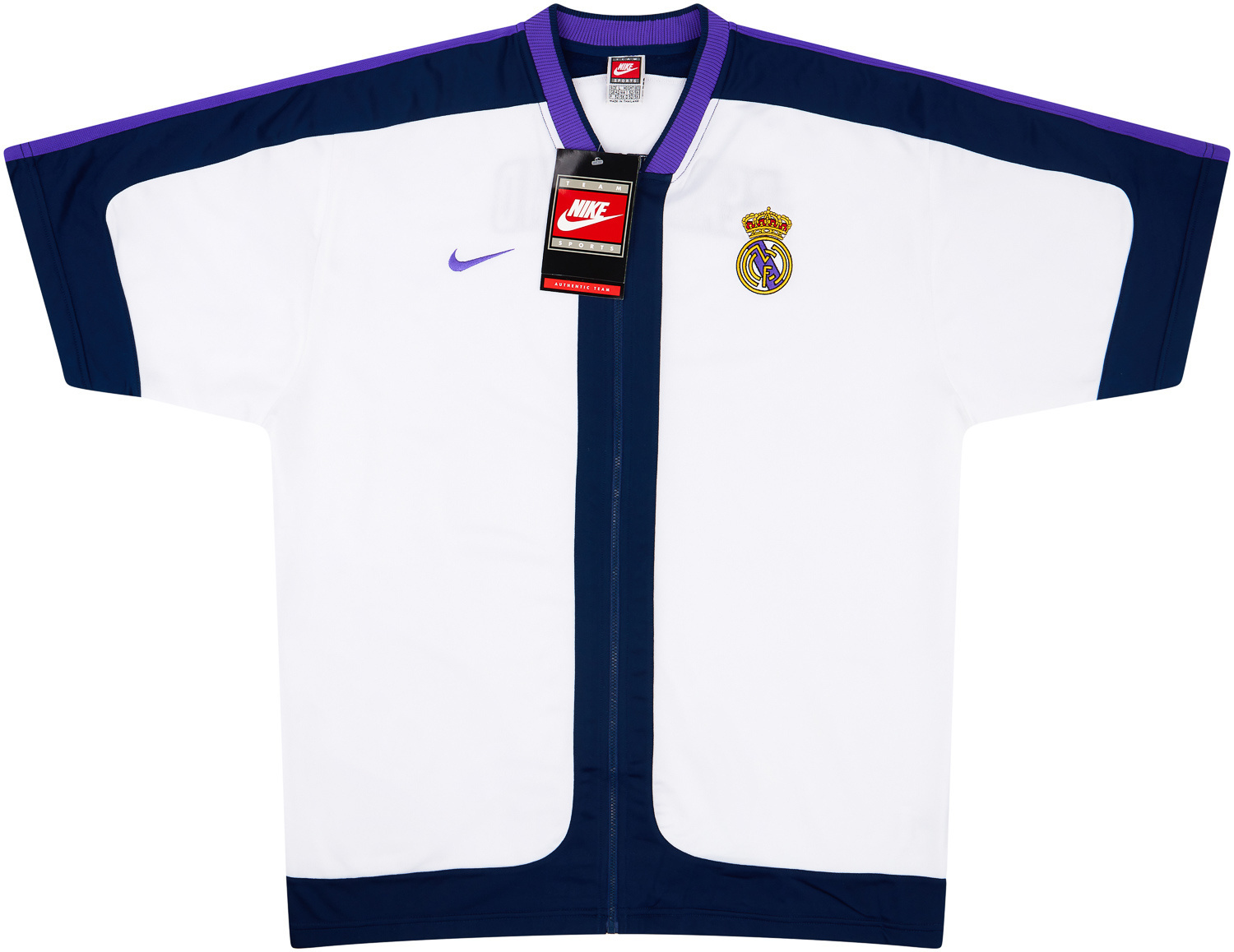 Enviar mezclador patrulla 1998-99 Real Madrid Nike Basketball Warm-Up Jersey *BNIB* L