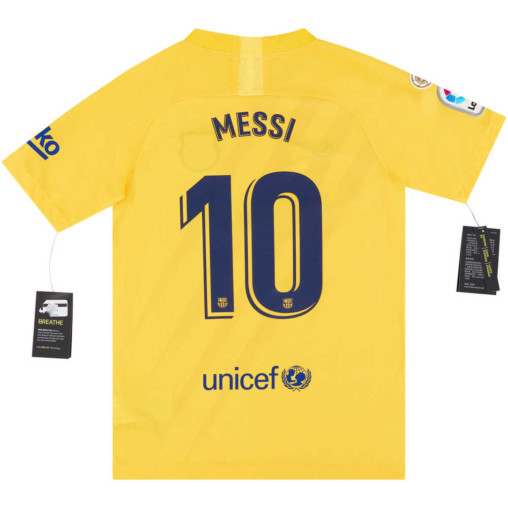 2019-20 Barcelona 'Senyera' Fourth Shirt Messi #10 *w/Tags* KIDS