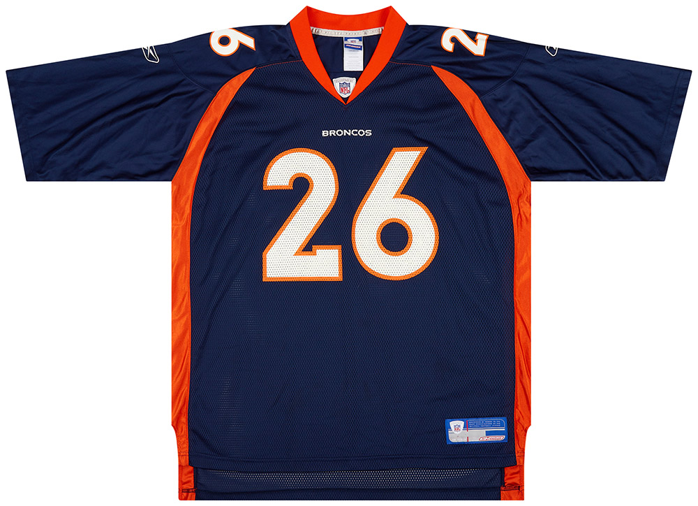 2002-03 Denver Broncos Portis #26 Reebok On Field Home Jersey