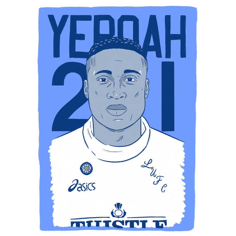 1995-96 Leeds United Yeboah #21 Premier League Icons Poster/Print