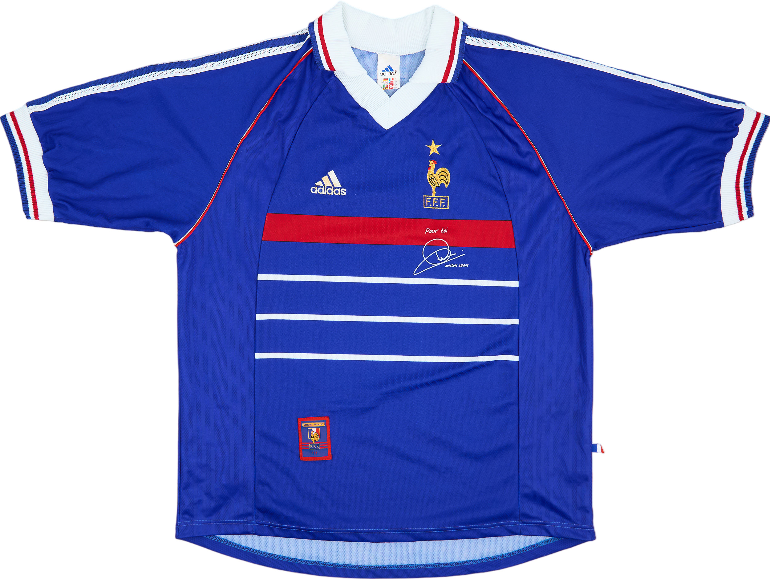 1998-00 France 'Pour Toi Zinedine Zidane' Home Shirt - 9/10 - ()