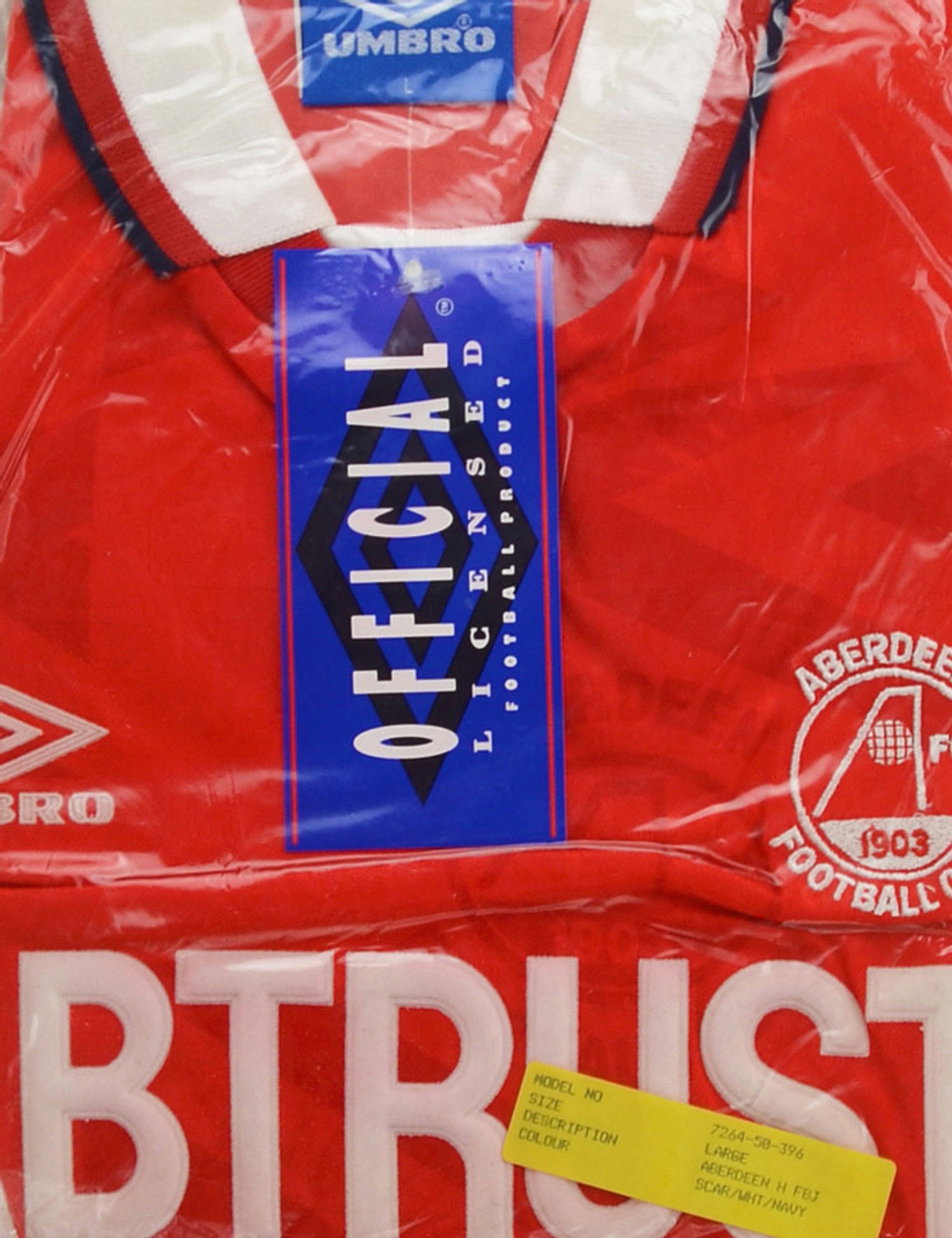 1992-93 Aberdeen Home Shirt *BNIB* XL