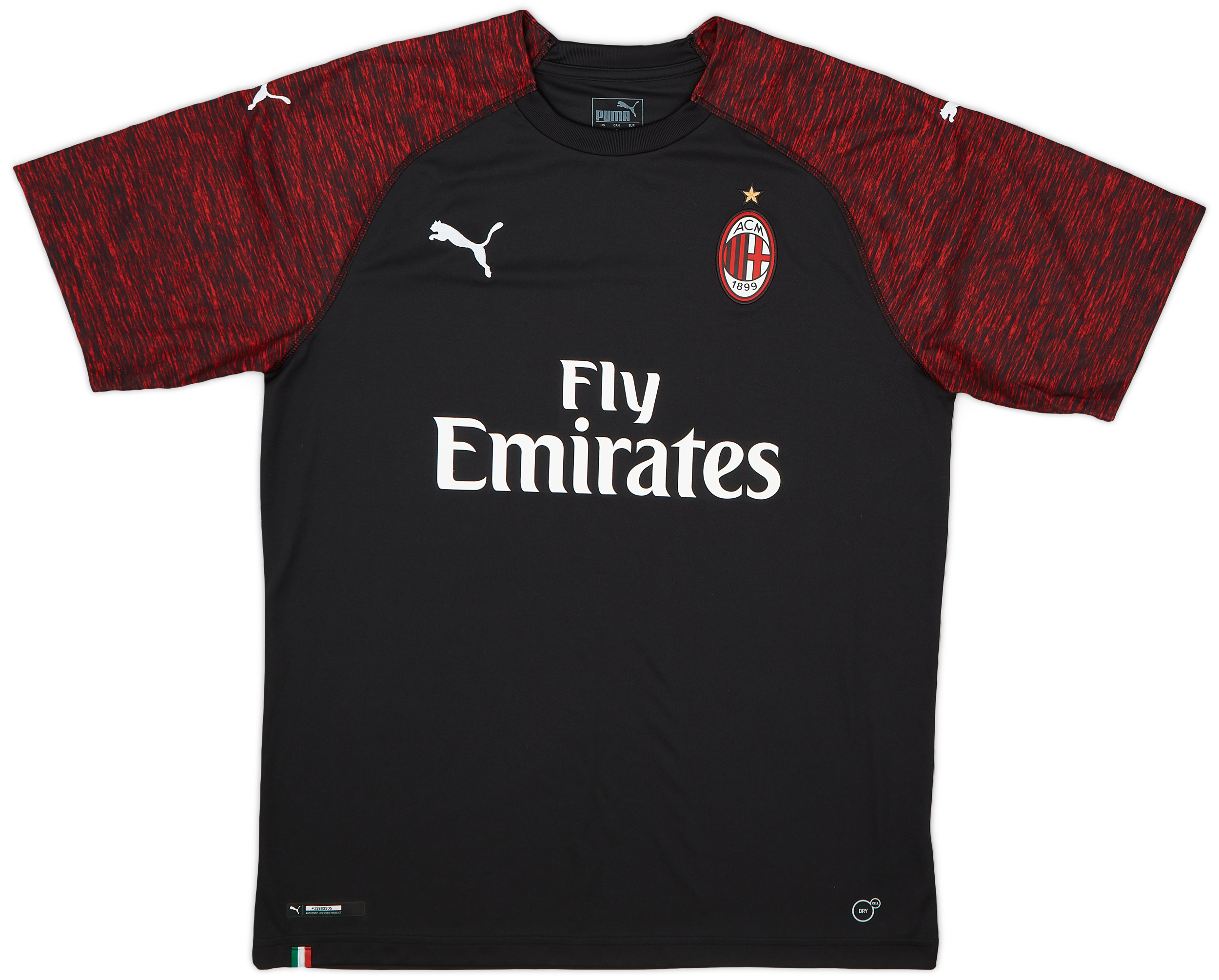 AC Milan Away baju bolasepak 2019 - 2020. Sponsored by Emirates