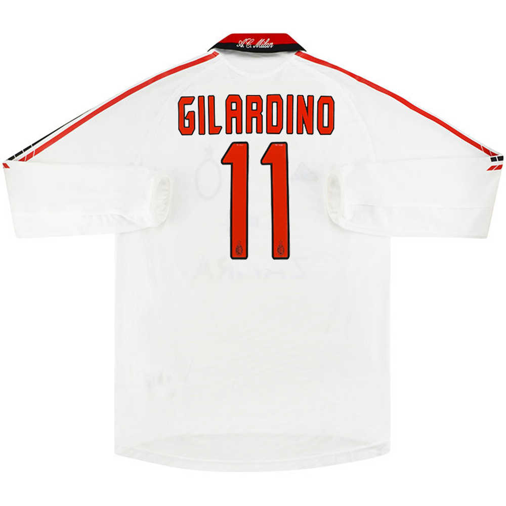 2005-06 AC Milan Player Issue Away L/S Shirt Gilardino #11 (Excellent) M