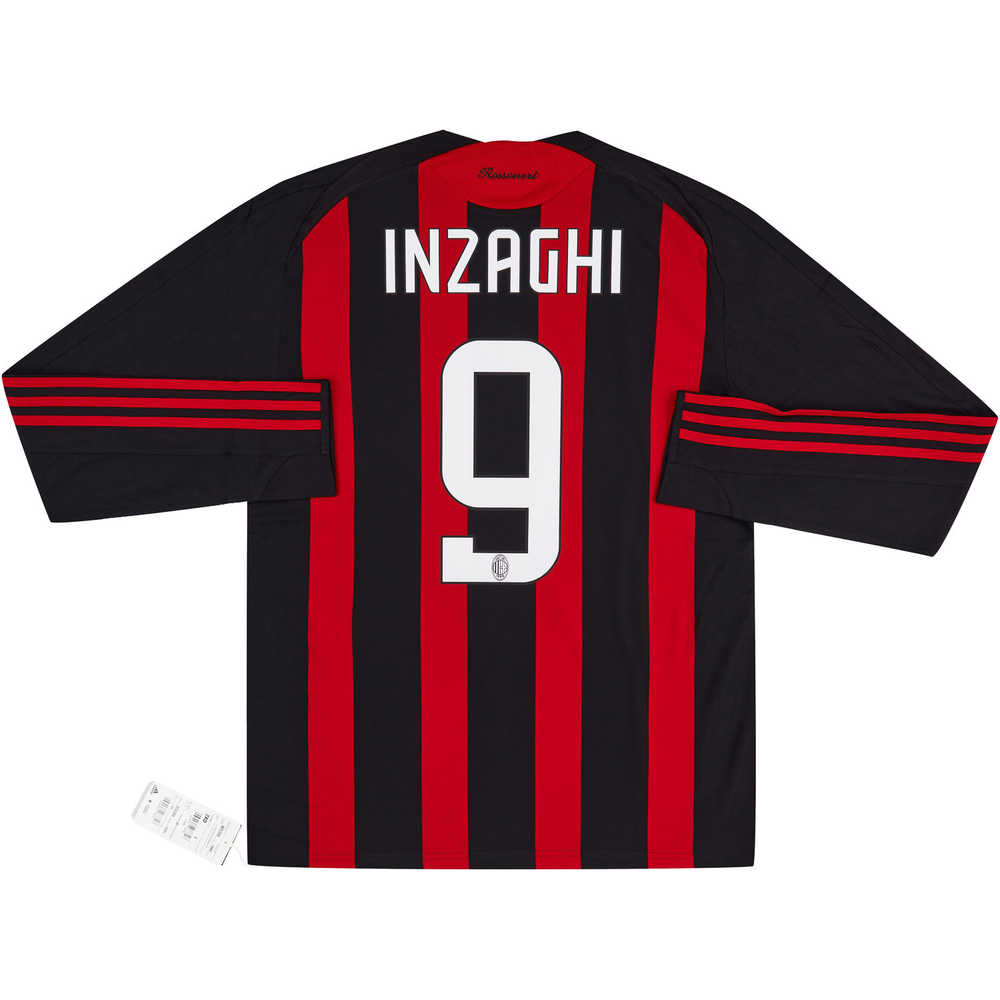 2008-09 AC Milan Home L/S Shirt Inzaghi #9 *w/Tags*
