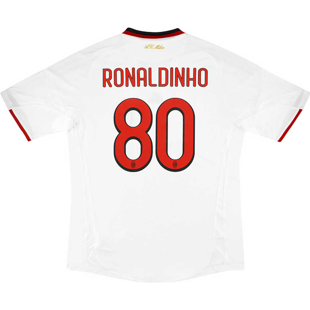 2009-10 AC Milan Player Issue European Away Shirt Ronaldinho #80 *w/Tags* XL