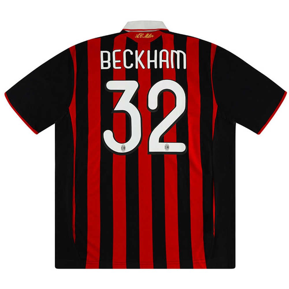 2009-10 AC Milan Home Shirt Beckham #32 (Excellent) XL