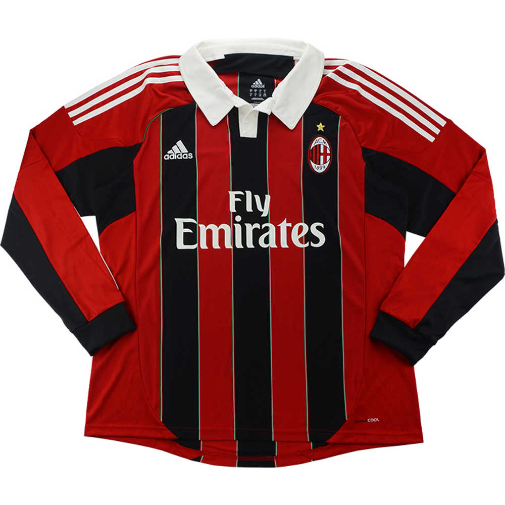 2012-13 AC Milan Home L/S Shirt (Excellent) S