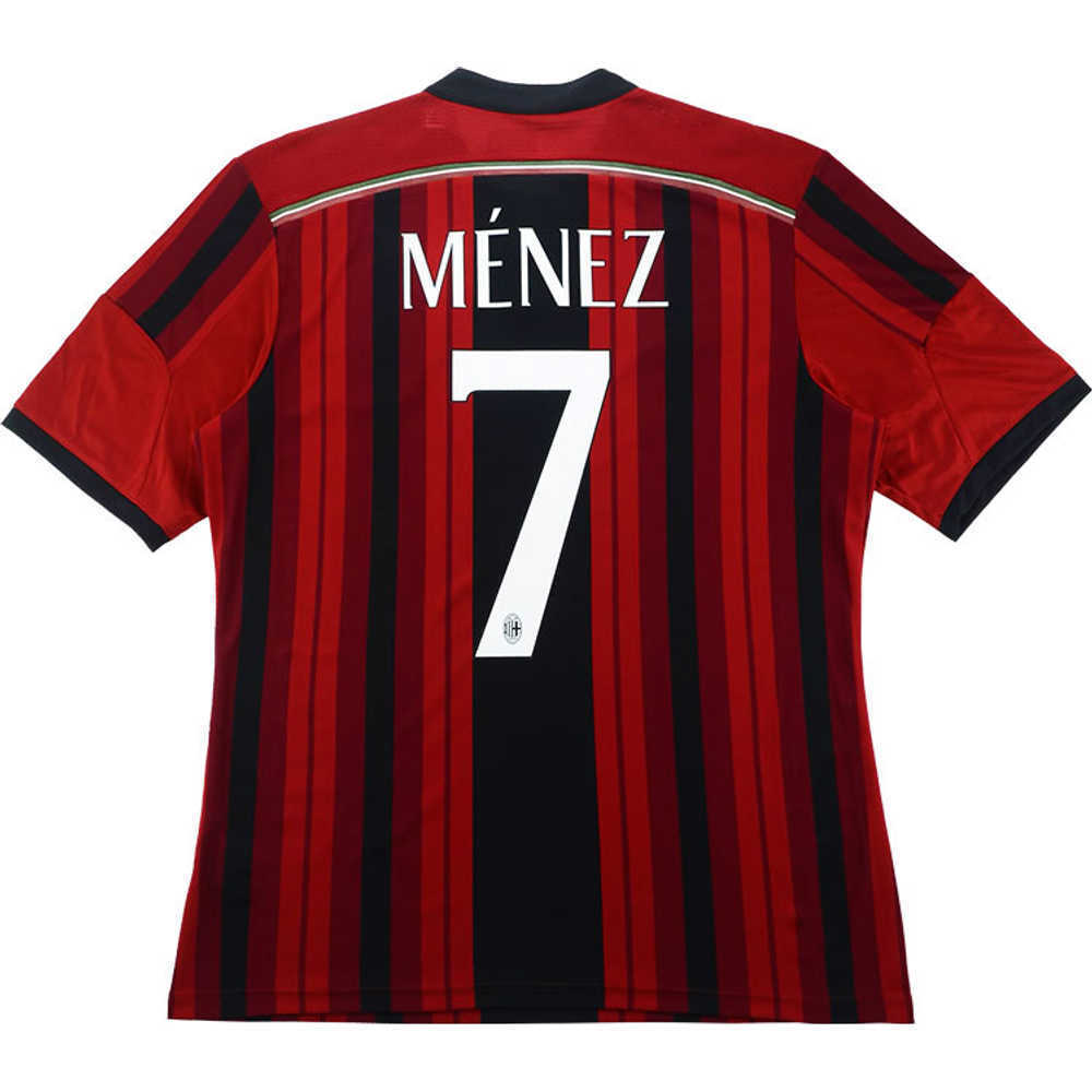 2014-15 AC Milan Home Shirt Ménez #7 (Excellent) L
