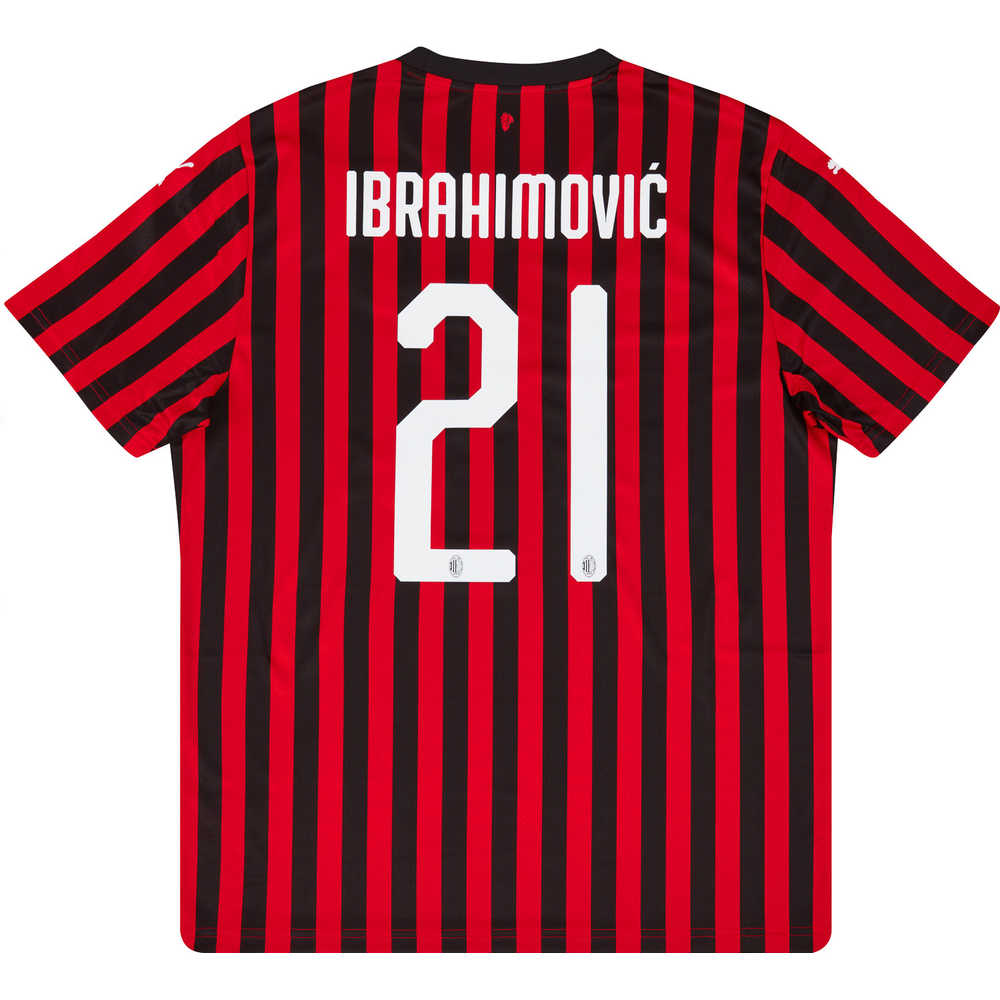 2019-20 AC Milan Home Shirt Ibrahimović #21 *w/Tags* S