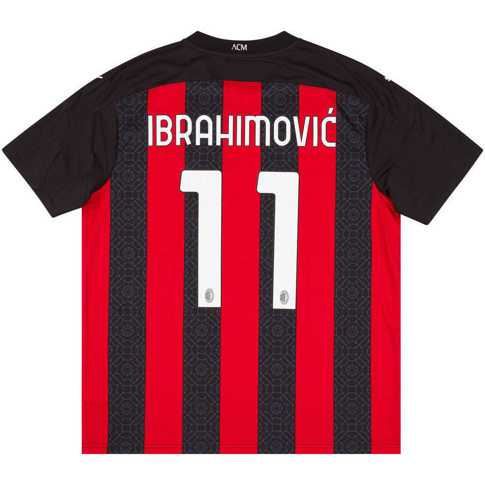 2020-21 AC Milan Home Shirt Ibrahimović #11 *w/Tags*
