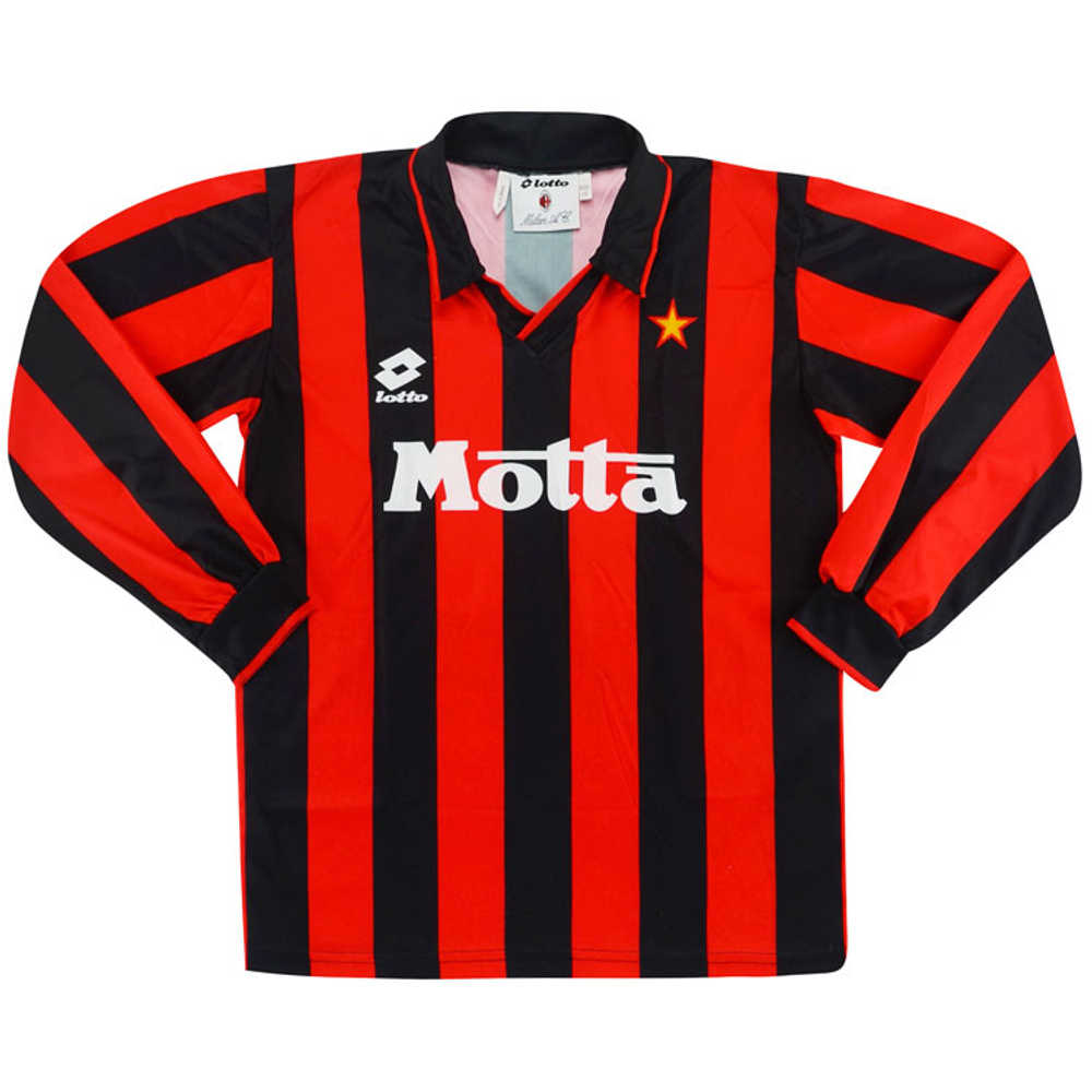 1993-94 AC Milan Home L/S Shirt (Excellent) XXL.Boys