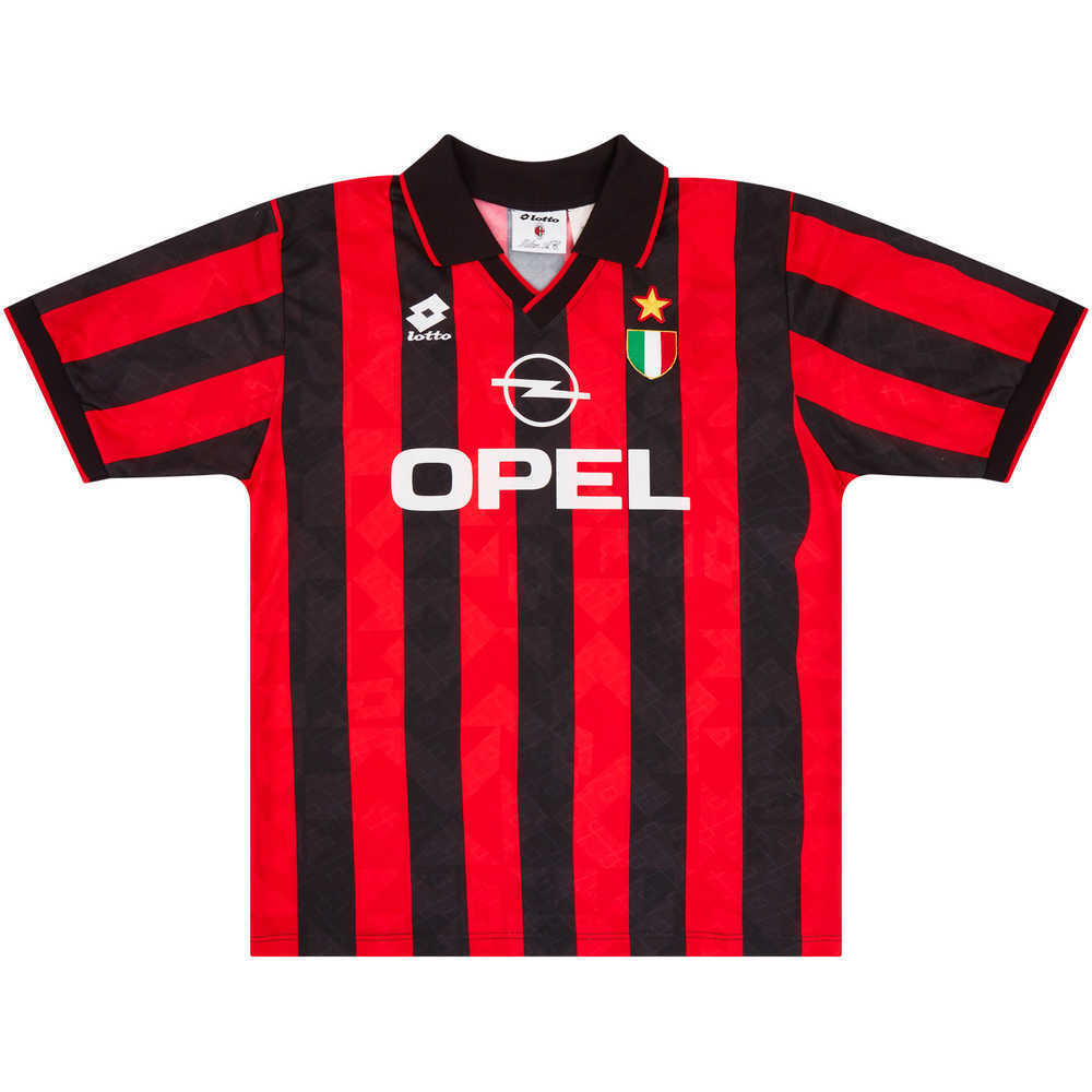 1994-95 AC Milan Match Issue Home Shirt #7 (Donadoni) v Genoa