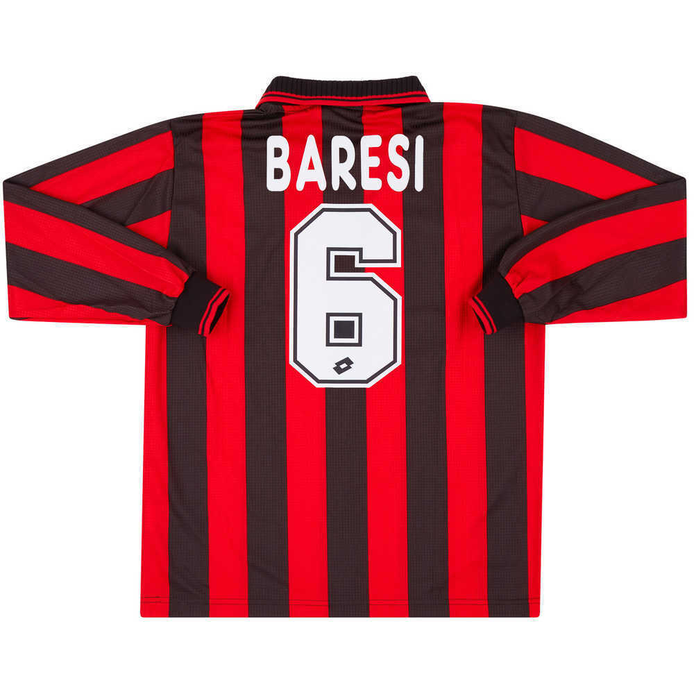 1996-97 AC Milan Home L/S Shirt Baresi #6 *w/Tags* M