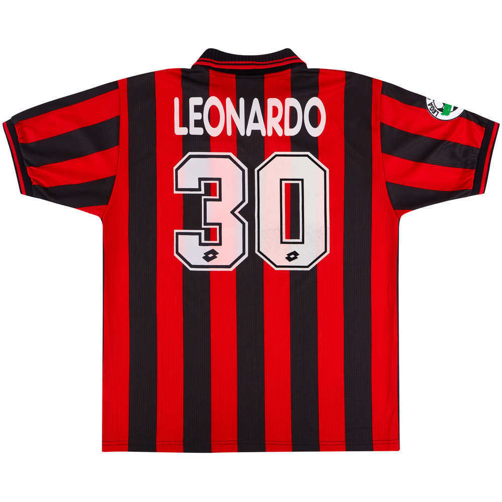 1997-98 AC Milan Home Shirt Leonardo #30 (Very Good) XL