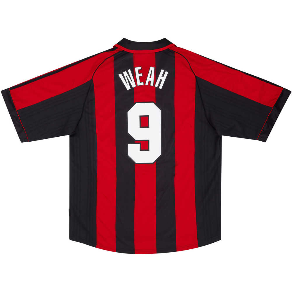 1998-00 AC Milan Home Shirt Weah #9 (Excellent) S