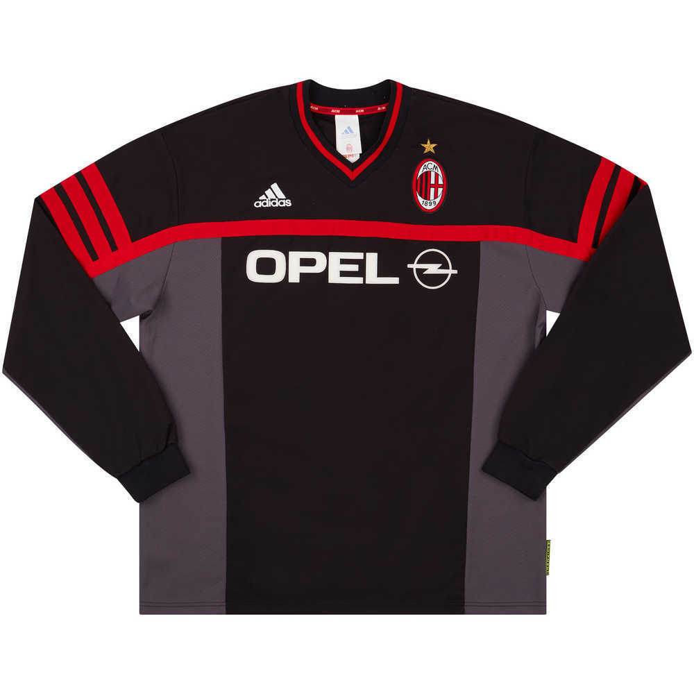 1998-00 AC Milan Player Issue Adidas Training L/S Shirt (Excellent) L