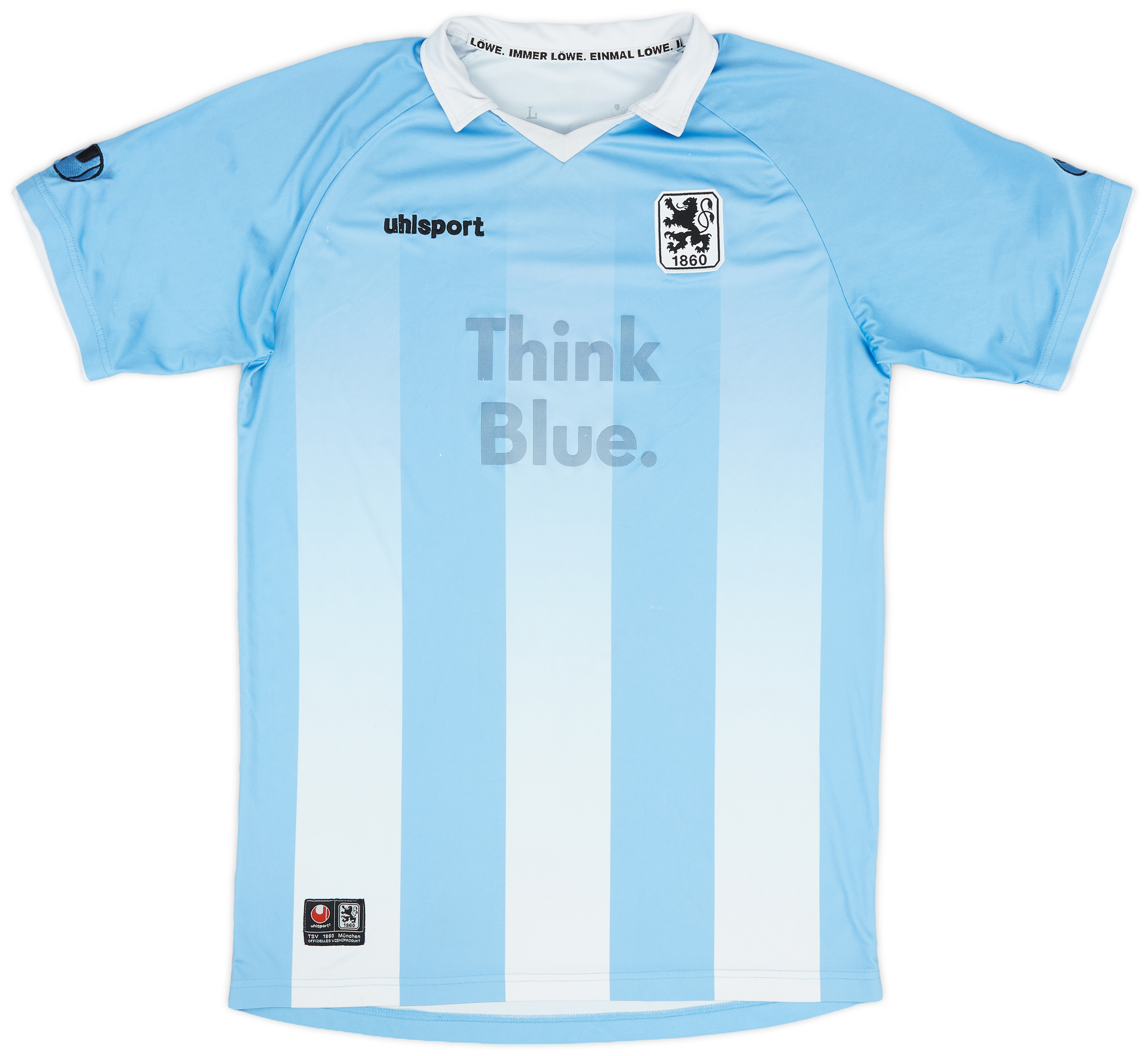 1860 Munich Away football shirt 2014 - 2015. Sponsored by Think Blue