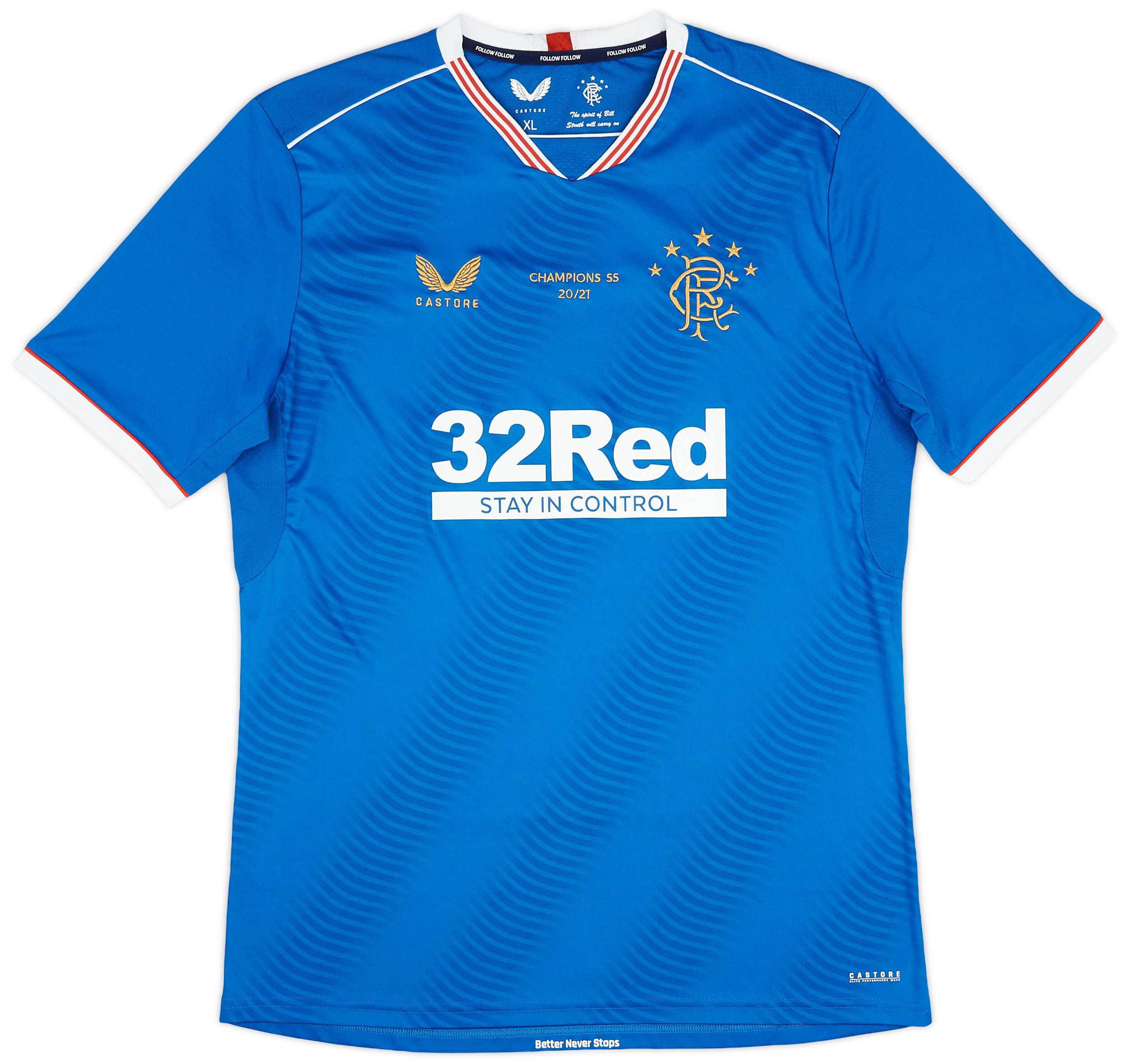 2020-21 Rangers Special Edition 'Champions 55 20/21' Home Shirt - 9/10 - ()