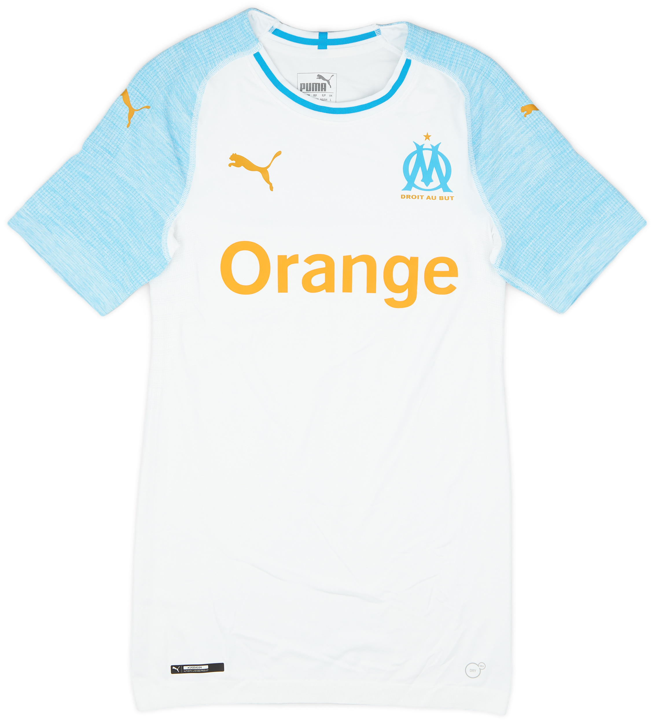 2018-19 Olympique Marseille EvoKnit Player Issue Home Shirt - 8/10 - ()