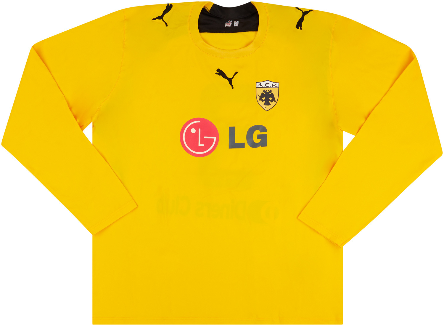 2007-08 AEK Athens Match Issue Home Shirt #3