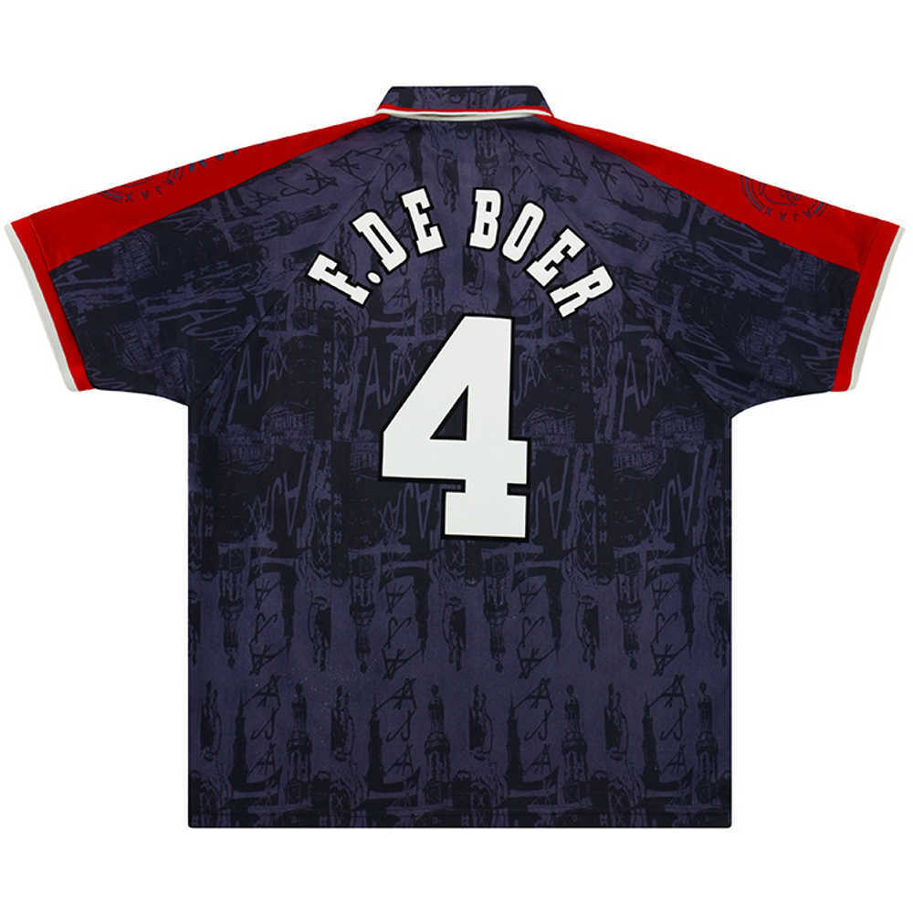 1996-97 Ajax Away Shirt F. de Boer #4 (Excellent) L