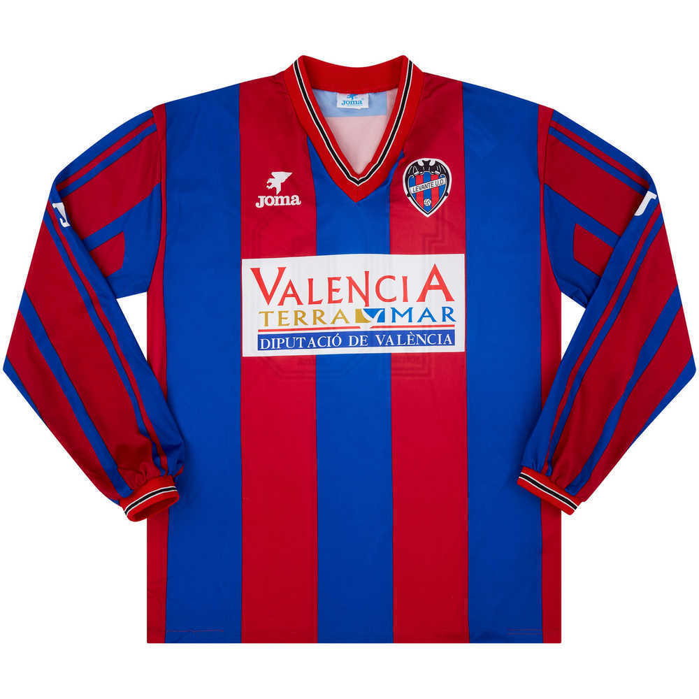 1998-99 Levante Match Worn Home L/S Shirt #10 (Salillas) v Valencia
