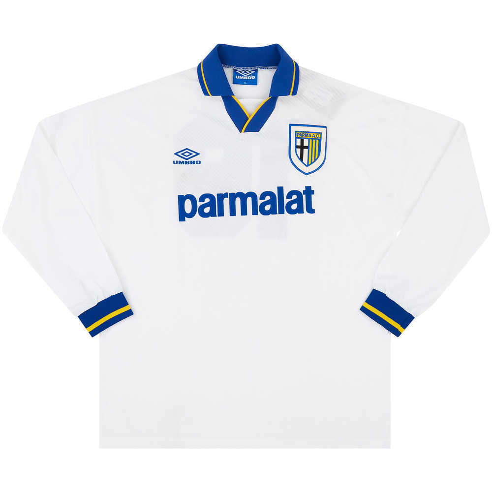 1993-95 Parma Match Issue Home L/S Shirt #16 (v Roma)