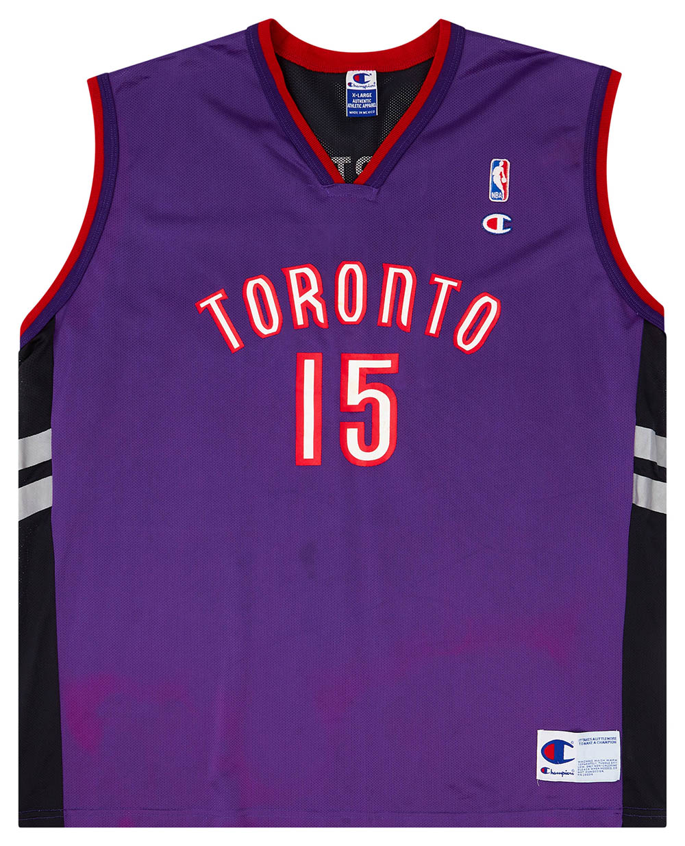 1999-02 Toronto Raptors Carter #15 Champion Away Jersey