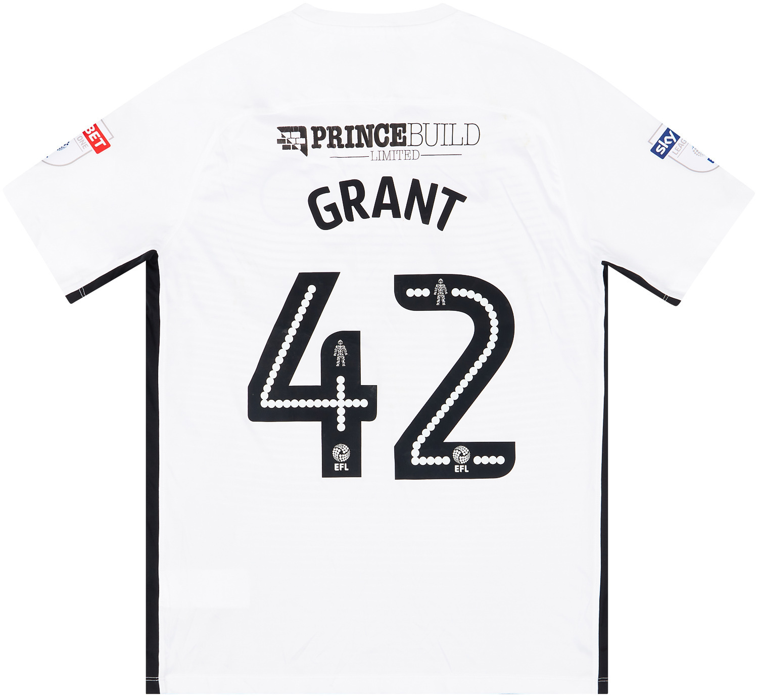2017-18 Peterborough Match Issue Away Shirt Grant #42