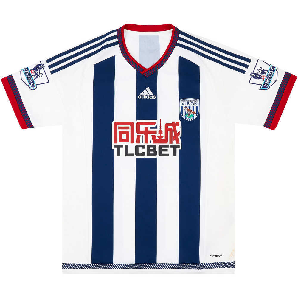 2015-16 West Brom Match Worn League Cup Home Shirt Rondon #33 (v Port Vale)