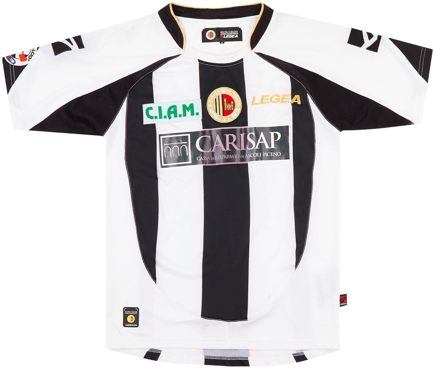 2009-10 Ascoli Match Issue Home Shirt Pesce #18