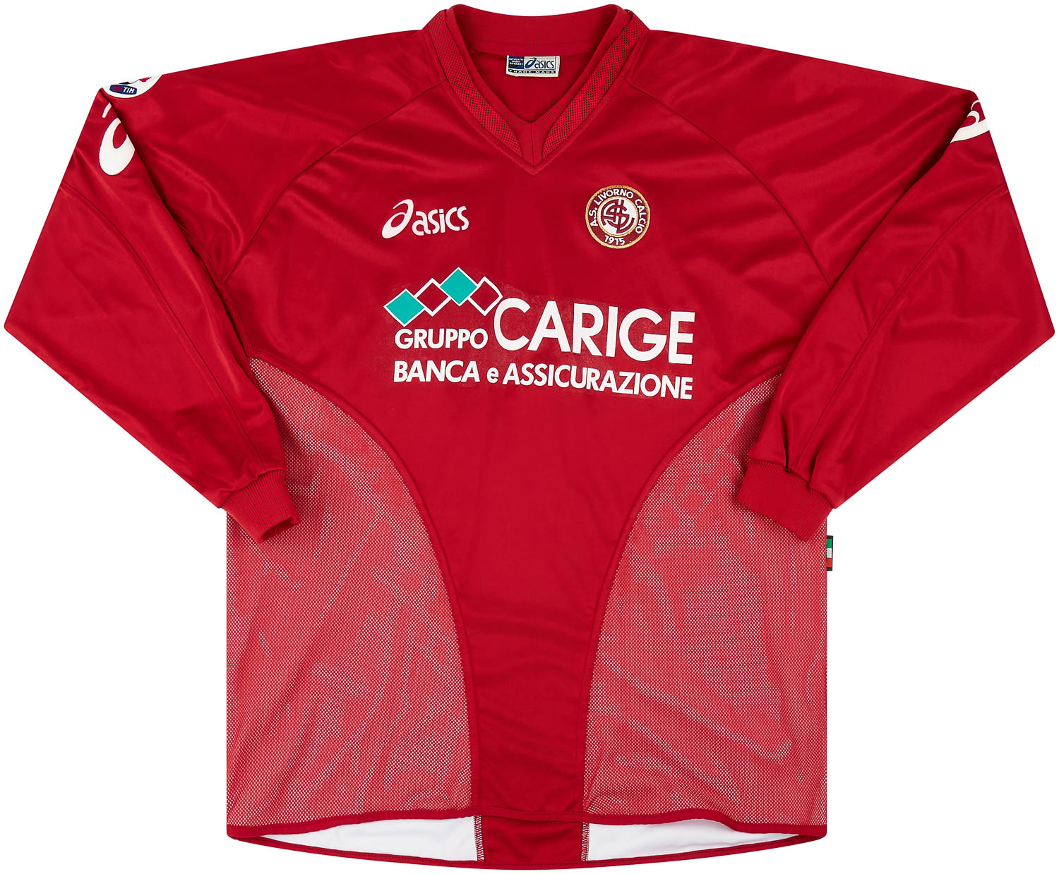 2004-05 Livorno Match Issue Home Shirt Giallombardo #16