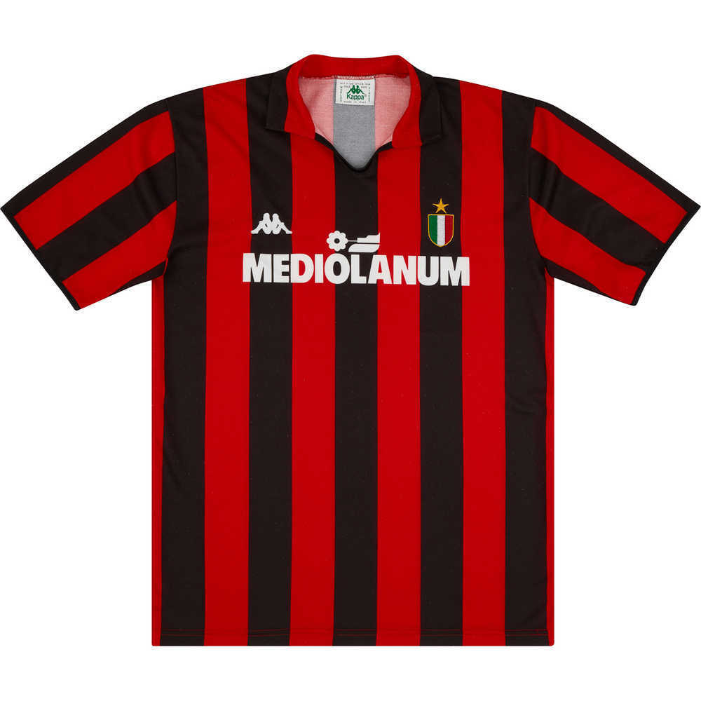 1988-89 AC Milan Match Worn Home Shirt #5 (Costacurta) v Tottenham