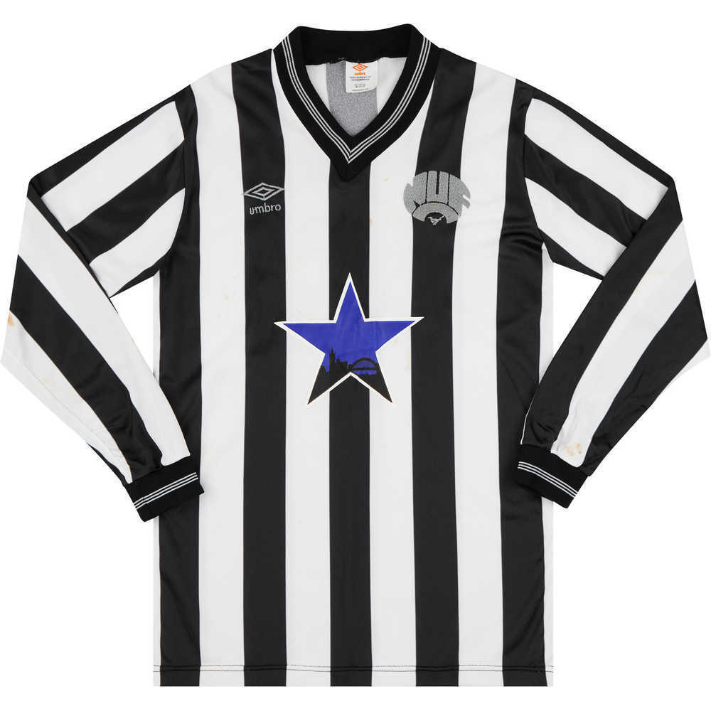 1983-86 Newcastle Match Issue Home L/S Shirt #16 (Clarke)