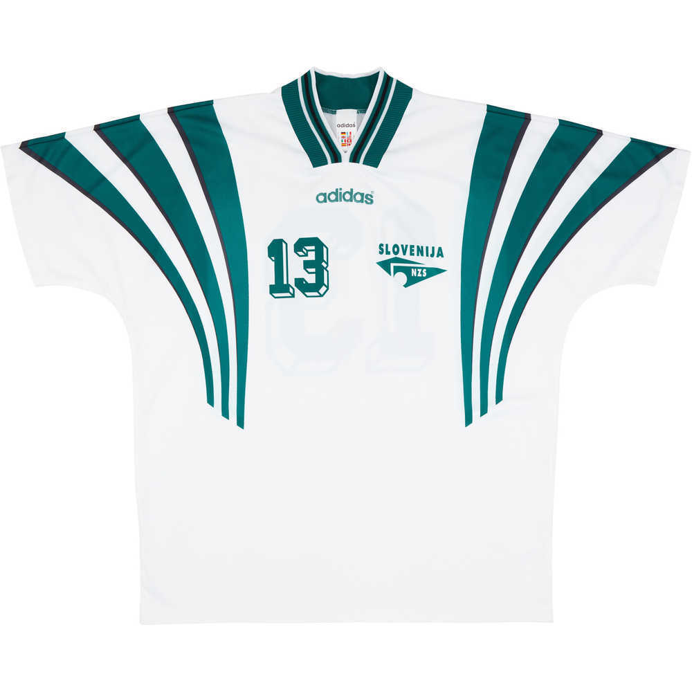 1997 Slovenia Match Issue Home Shirt #13 (Srebrnič) v Denmark