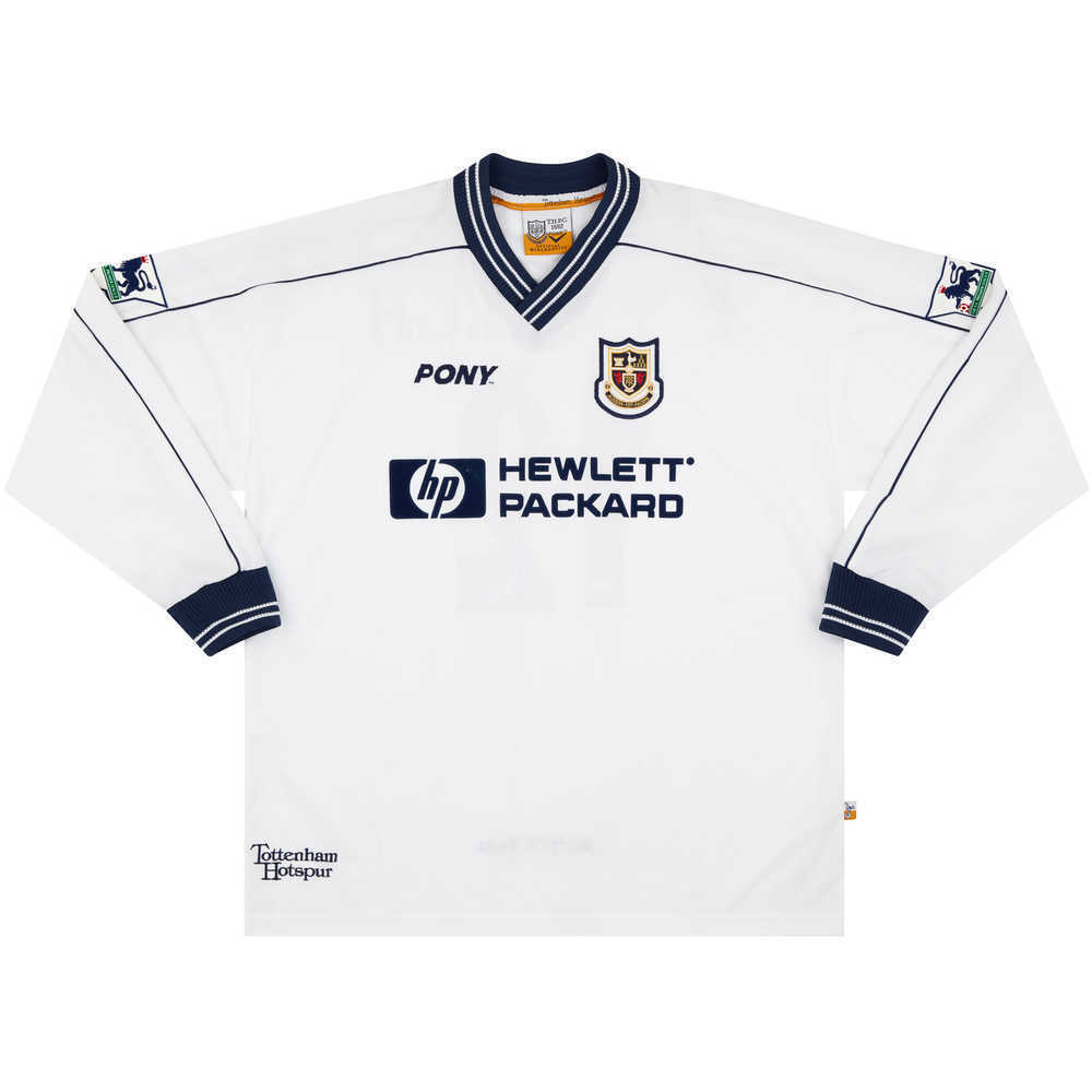 1998-99 Tottenham Match Issue Home L/S Shirt Edinburgh #12