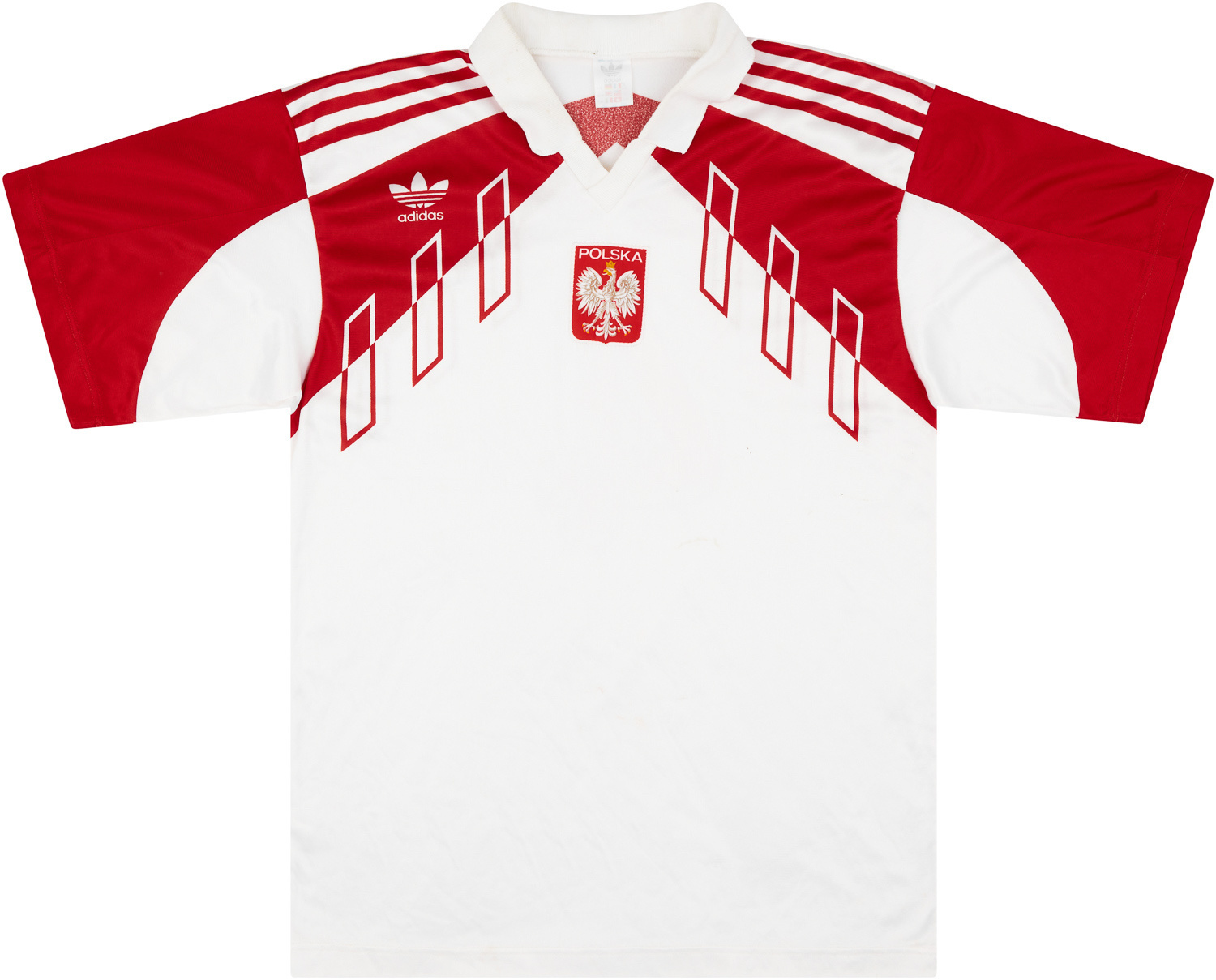 1991 Poland Match Worn Home Shirt #4 (Wdowczyk) v Republic of Ireland