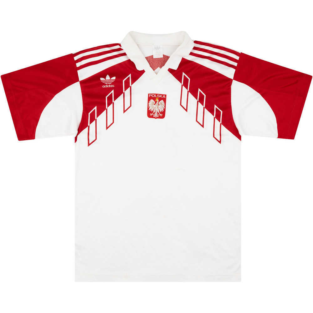 1991 Poland Match Worn Home Shirt #4 (Wdowczyk) v Ireland
