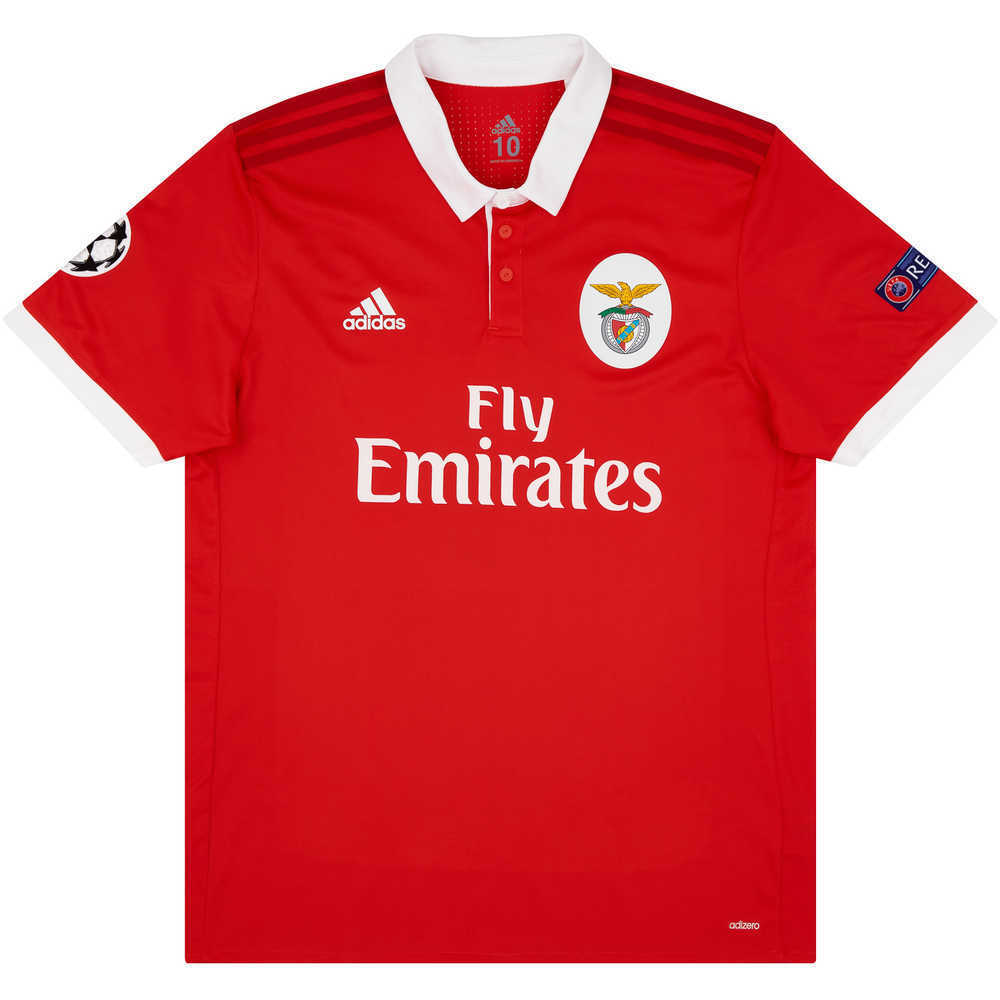 2017-18 Benfica Match Worn Champions League Home Shirt Luisão #4 (v Man Utd)
